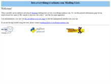 Tablet Screenshot of lists.everythingsysadmin.com